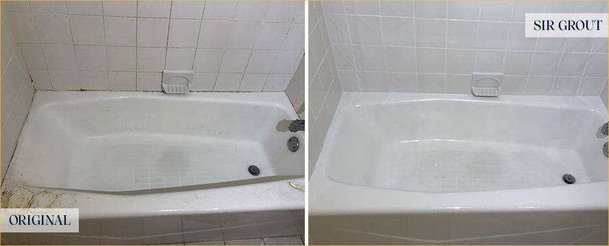 Shower Before and After Our Superb Caulking Services in Ridgewood, NJ