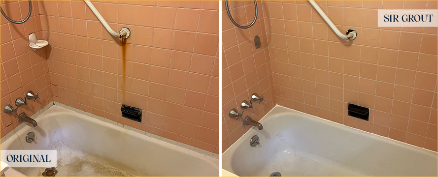 Bathtub Before and After Our Wayne Caulking Services