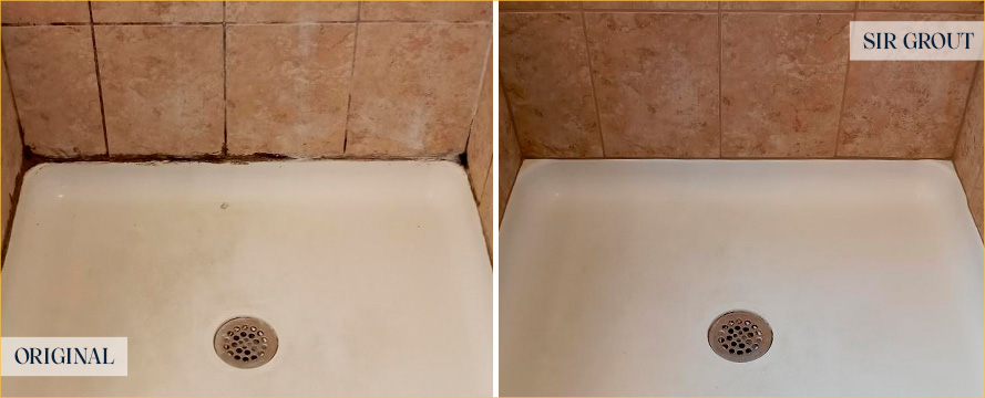 Shower Before and After Our Superb Caulking Services in Wayne, NJ