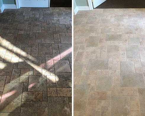 Before and After Our Stone Cleaning Service in Elizabeth, NJ