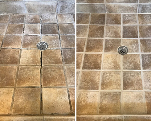 Before and After Our Shower Floor and Wall Caulking Services in Richfield, NJ