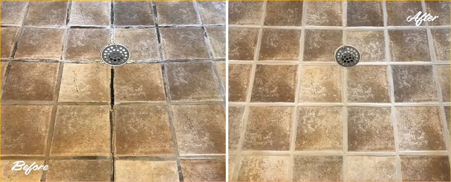 Before and After Our Shower Floor and Wall Caulking Services in Richfield, NJ