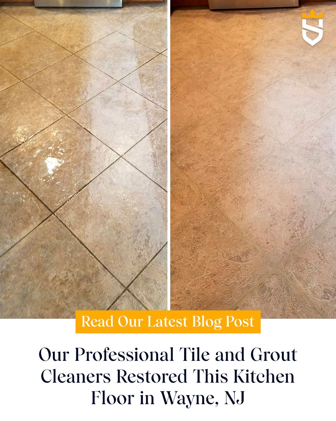 Our Professional Tile and Grout Cleaners Restored This Kitchen Floor in Wayne, NJ