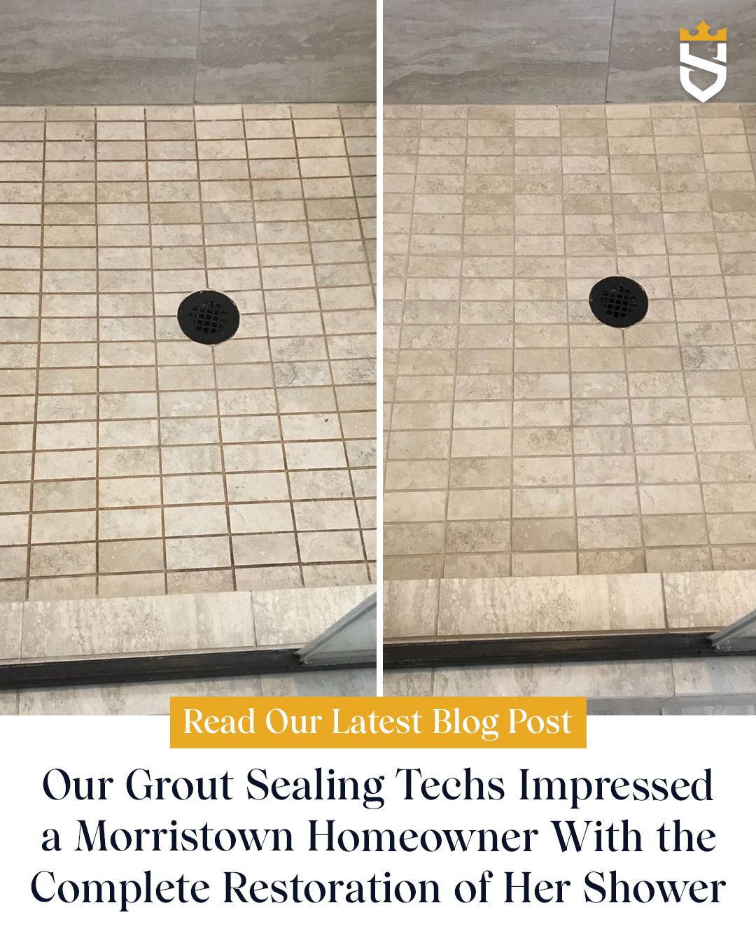 Our Grout Sealing Techs Impressed a Morristown Homeowner With the Complete Restoration of Her Shower