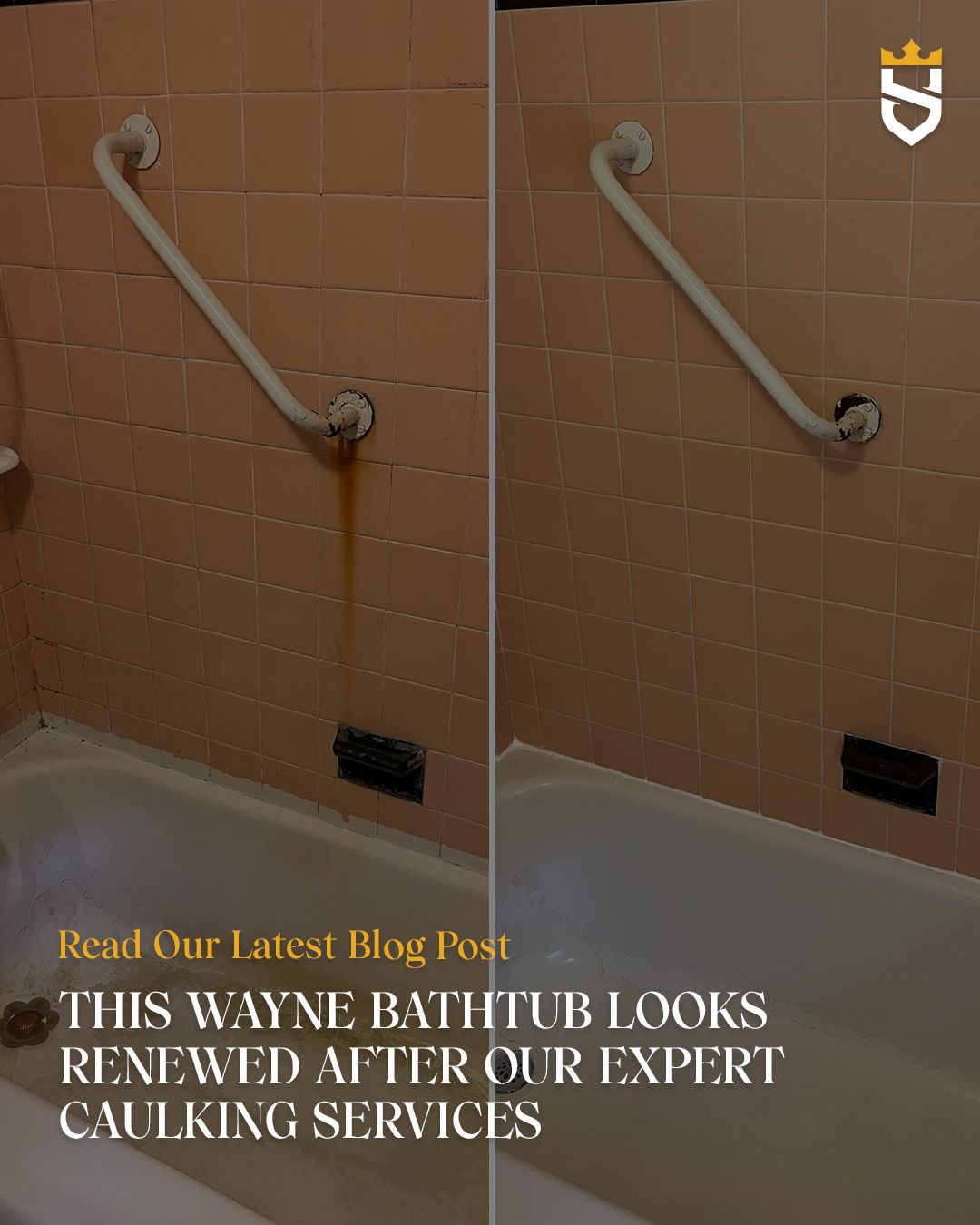 This Wayne Bathtub Looks Renewed After Our Expert Caulking Services