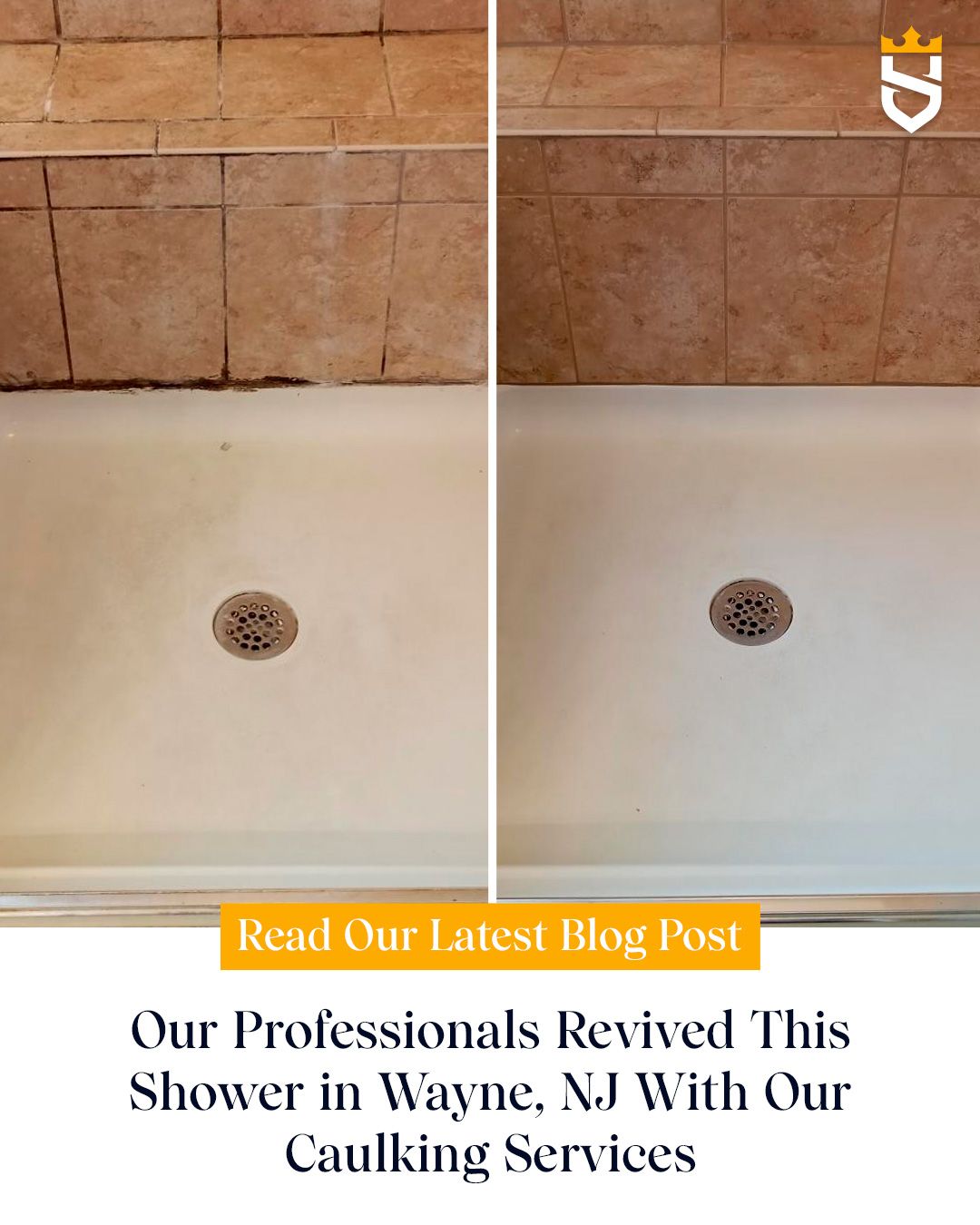 Our Professionals Revived This Shower in Wayne, NJ With Our Caulking Services